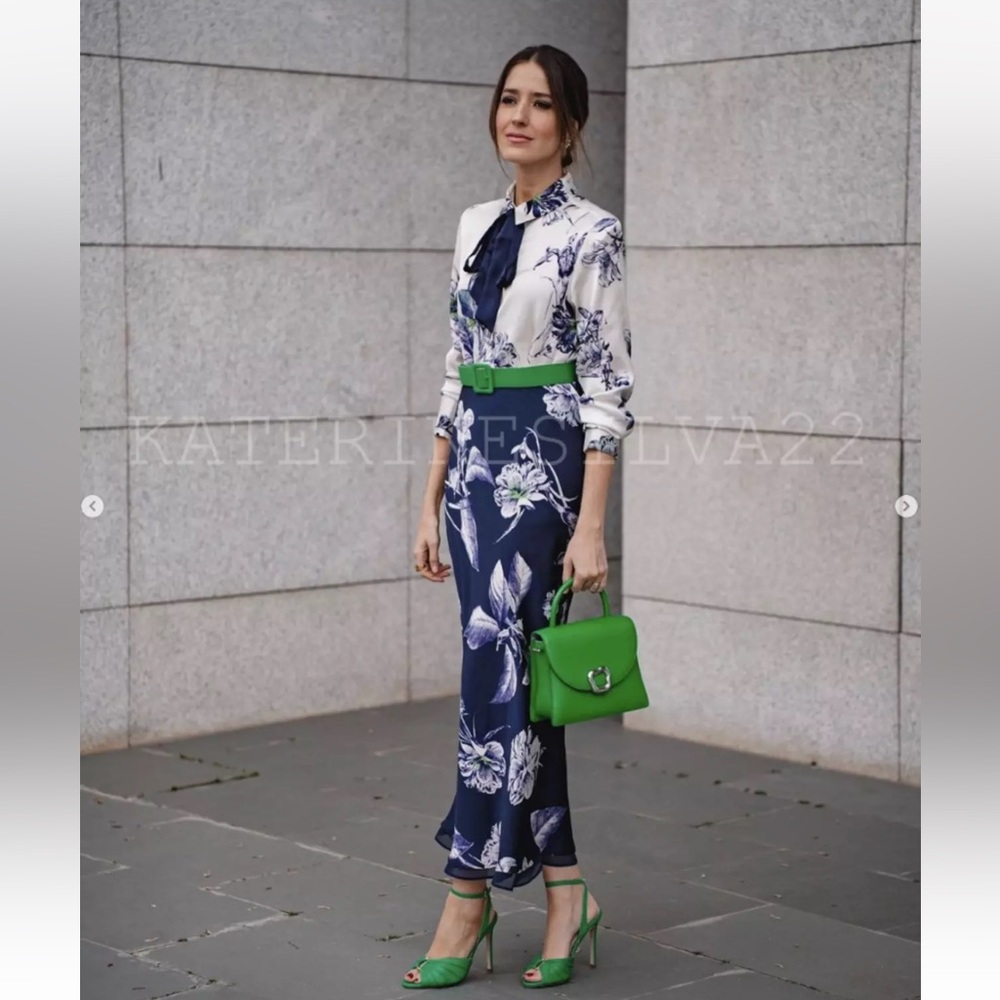 ZARA PRINTED SHIRT WITH TIE 2345/115 - Picture 4 of 6